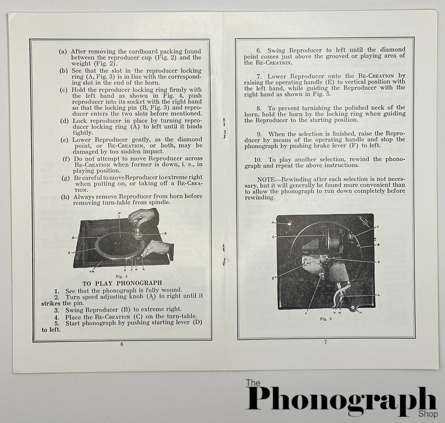 Edison Diamon Disc Instruction Manual from 1920 (15230-132M-2003) - Reprint