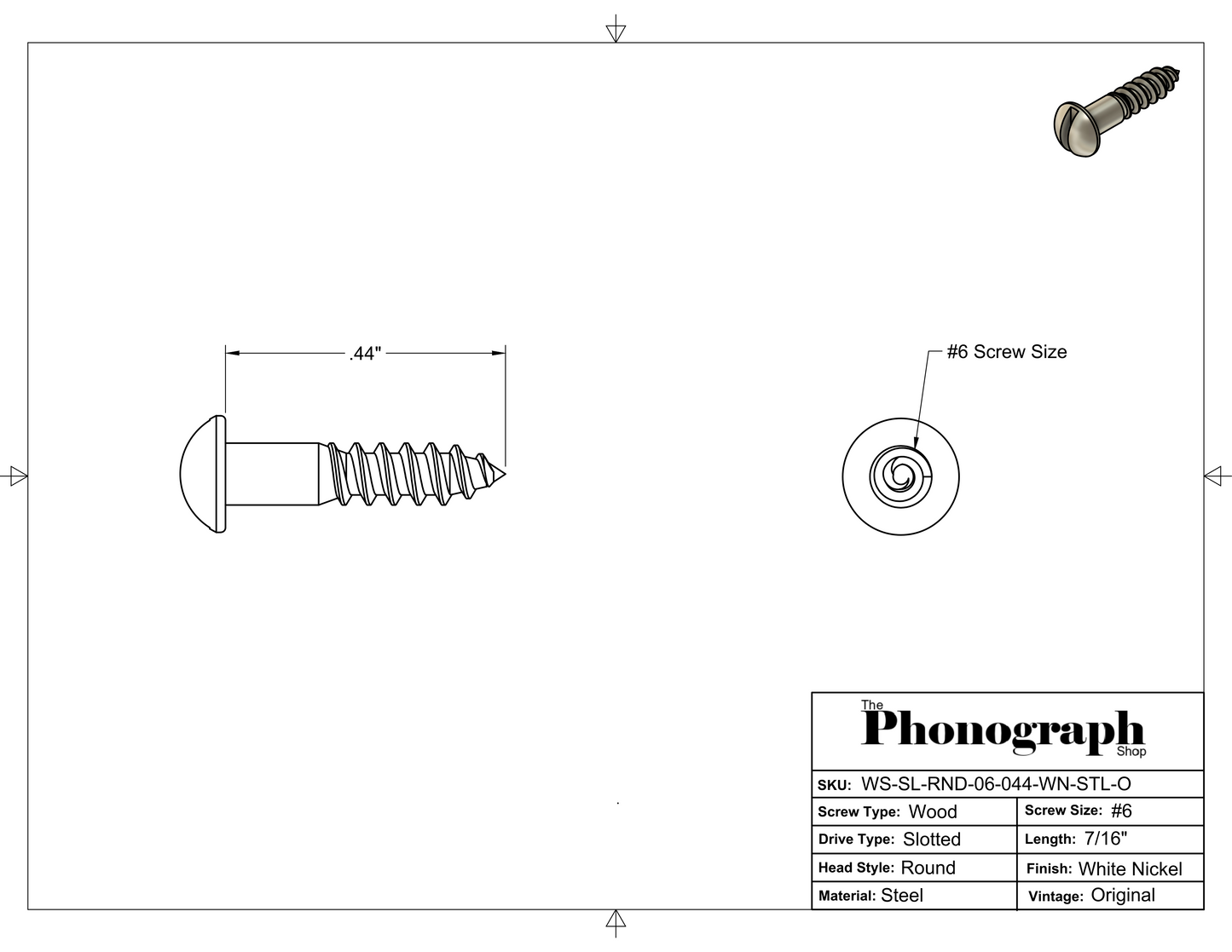 Edison Crank Escutcheon for Amberola 30 (PS7005WN-O)