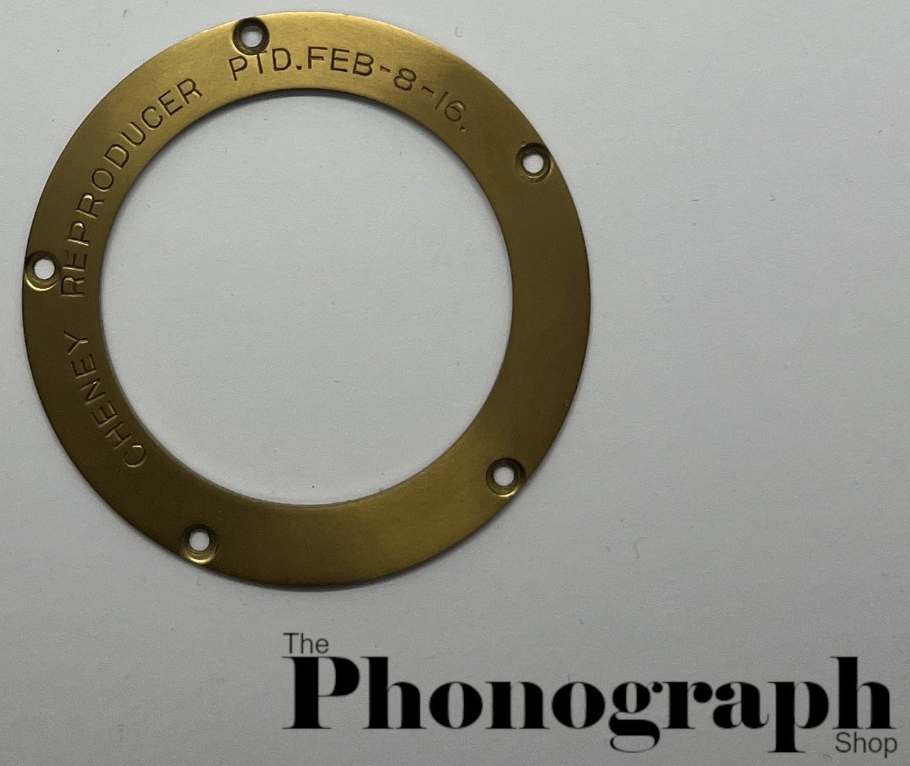 Cheney Reproducer Cap Patented 8-16 "Certified Original" - Gold (110PGP)