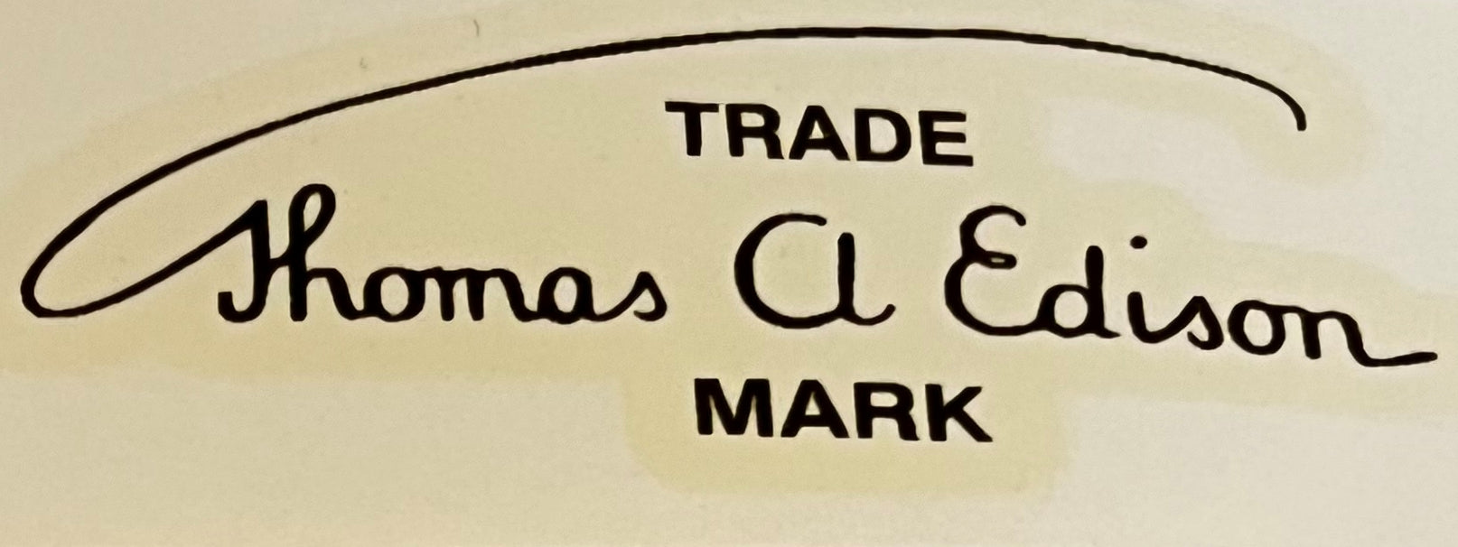 Edison Signature Post 1907 Decal 10011 The Phonograph Shop