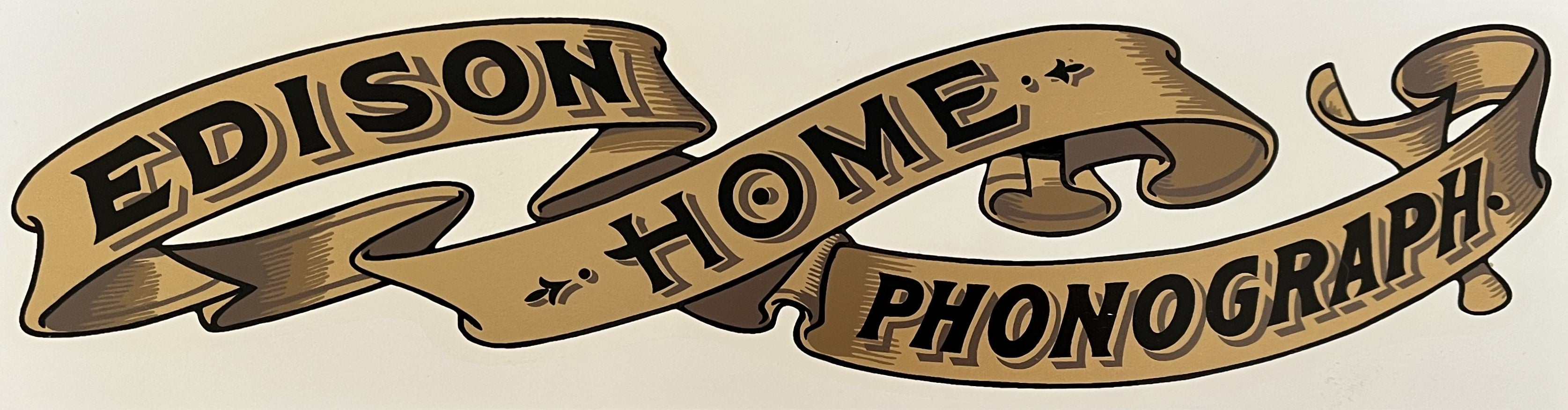 Edison Decal Home Banner Black The Phonograph Shop