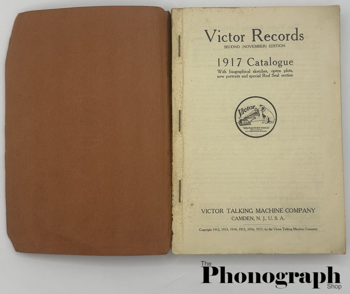 Victor Records Catalog for November 1917 [2nd Edition] (1917112-O)