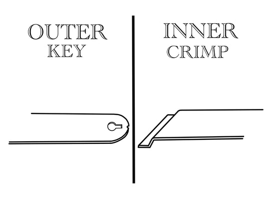 Columbia Main Spring 1" x 0.023" x 9' 6" Key/Crimp 1/2" Arbor (PK07A-O)