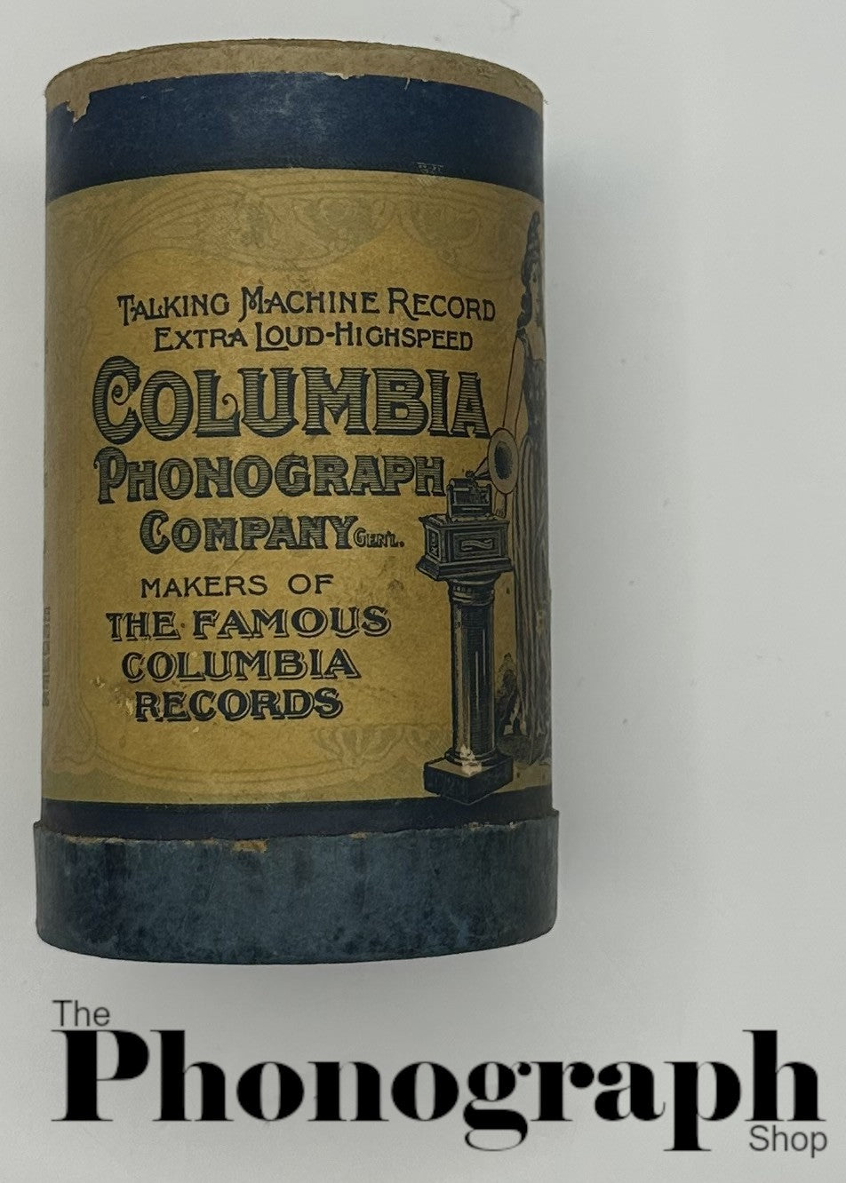 Columbia Record Cylinder Record Box [Empty] [No Lid] (CR001-O)