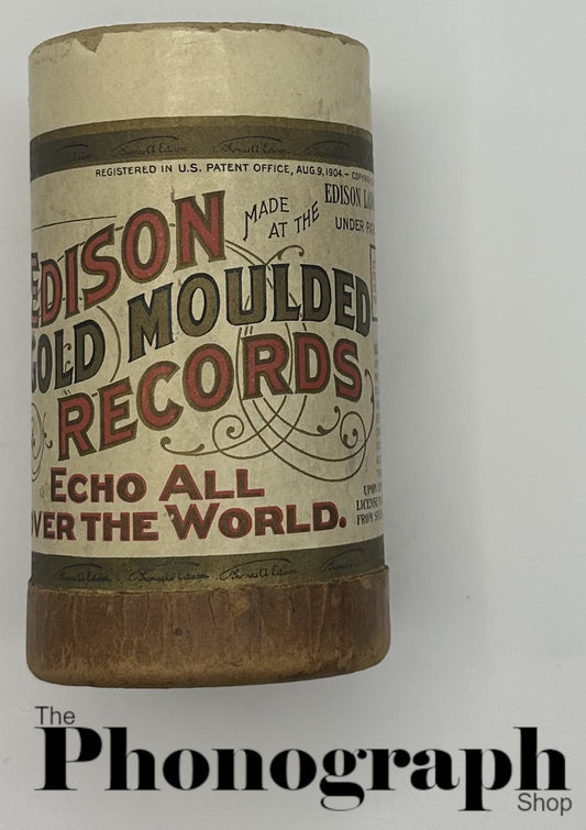 Edison Gold Moulded Cylinder Record Box [Empty] [No Lid] (GM001-O)