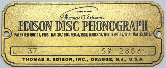 Edison LU-37 ID Tag