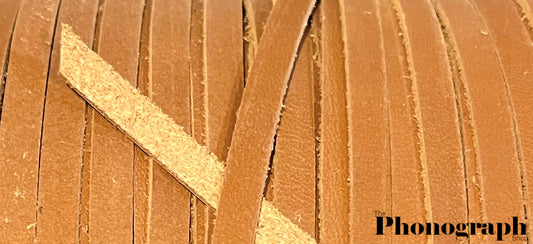 Belting 7/32" Light Brown Premium per Foot (732PLBN) "Edison"