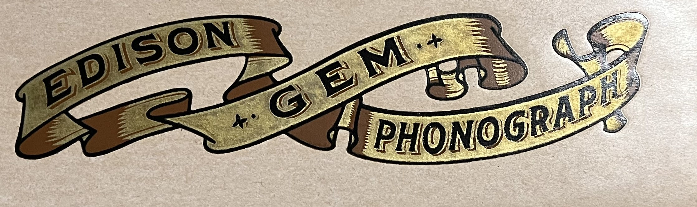 Edison Decal GEM Banner The Phonograph Shop